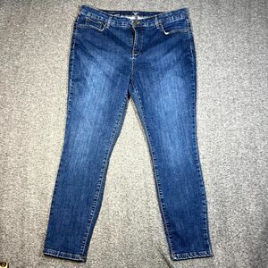 NYDJ Women's Skinny Jeans Dark Wash Blue Lift tuck stretch Technology Size 16